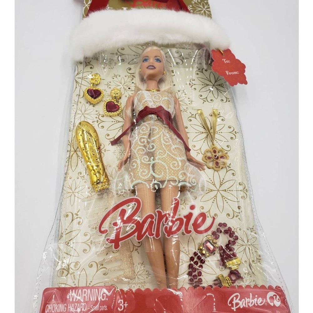 Vintage Barbie 2008 Holiday Sparkle Barbie Gift Set Doll With Jewelry - Picture 2 of 8